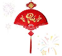 Chinesische Neujahrsdekoration,Glücksanhänger Für Neue Jahr 2026 | Anhänger Und Ornamente In Rot Und Gold Mit Thema,Für Zuhause Auto Wand Tür Wohnzimmer