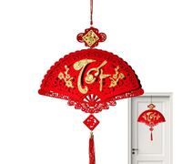 Chinesische Neujahrsdekoration,Glücksanhänger Für Neue Jahr 2026 | Anhänger Und Ornamente In Rot Und Gold Mit Thema,Für Zuhause Auto Wand Tür Wohnzimmer