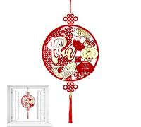Chinesische Neujahrsdekoration,Glücksanhänger Für Neue Jahr 2026 | Anhänger Und Ornamente In Rot Und Gold Mit Thema,Für Zuhause Auto Wand Tür Wohnzimmer