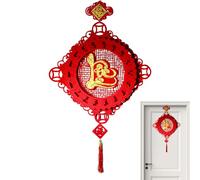 Chinesische Neujahrsdekoration,Glücksanhänger Für Neue Jahr 2026 | Anhänger Und Ornamente In Rot Und Gold Mit Thema,Für Zuhause Auto Wand Tür Wohnzimmer
