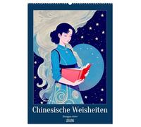 Chinesische Weisheiten. Zhongguó zhìhuì (Wandkalender 2026 DIN A2 hoch), CALVENDO Monatskalender: Poetische Lebensweisheiten aus dem Reich der Mitte