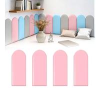 Chingcoo 4 paneles de pared 3D, 20 x 40 cm, acolchado de pared autoadhesivo, acolchado de poliuretano impermeable, acolchado de pared para habitación infantil, panel de pared, adhesivo anticolisión