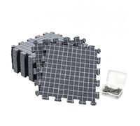 Chingcoo Esterilla de bloqueo de punto para tejer, tabla de bloqueo Granny Square, tensor para ganchillo, accesorios de ganchillo, extra gruesa 1,9 cm, 100 agujas en T, 51 mm, gris