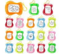 Chingcoo Mini Pizarra de Dibujo Magnética para Niños, 18 Pieza Mini Tablero de Dibujo, Mini Pizarra Mágica, Llavero para Niños, Pizarra Magnética para Niños, Regalos Cumpleaños Niños Piñata Pascua