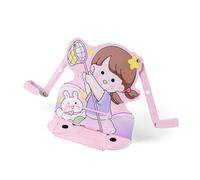Chingde Atril Estudio, Atril para Libros, Atril para Estudiar, Estructura Estable, Esquinas Redondas, Angulo Ajustable, Adecuado para Oficinas, Escuelas, Bibliotecas y Familias (Rosa+Morado)