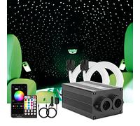 CHINLY Bluetooth 12W RGBW Twinkle LED Kit de Luces de Techo de Estrella de Fibra óptica APLICACIÓN/Control Remoto 400pcs * (0.5 + 0.75 + 1.0mm) para el hogar/el automóvil