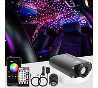 CHINLY Bluetooth 16W RGBW LED Kit de luces de techo de estrella de fibra óptica APLICACIÓN/Control remoto Mezclado 450pcs * (0.75 + 1.0 + 1.5mm) Fibra óptica de 3m para el hogar/el automóvil