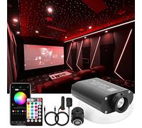CHINLY Bluetooth 16W RGBW LED Kit de luces de techo de estrella de fibra óptica APLICACIÓN/Control remoto Fibra óptica mixta 550 Uds 0,75 4 m para el hogar/coche