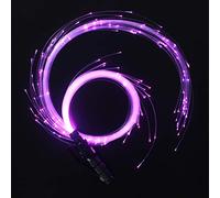 CHINLY Látigo LED de fibra óptica para danza, luz superbrillante, 40 modos de efecto de color, giro de 360 °C, para bailes, fiestas, espectáculos de luz, festivales de música EDM
