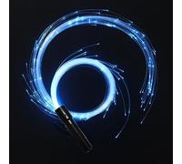 CHINLY Látigo LED de fibra óptica recargable, control de aplicación, luz superbrillante, modo de efecto de 40 colores, giro de 360° para bailes, fiestas, espectáculos de luz, festivales de música EDM