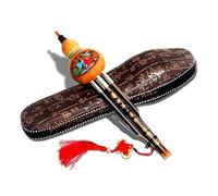 Chino hecho a mano Hulusi Calabaza Cucurbit Flauta Instrumento musical étnico clave de bB con estuche para los amantes de la música