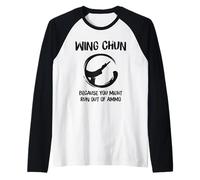 Chino Wing Chun Artes Marciales Kung Fu Fighter Camiseta Manga Raglan