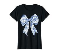 Chinoiserie Bow Coquette Azul Grandmillennia Toile Estética Camiseta