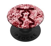 Chinoiserie Floral Rojo Romántico Cinta Flor Silvestre Arco PopSockets PopGrip Adhesivo