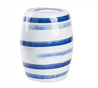 Chinoiserie - Taburete de cerámica para jardín, taburete de cerámica, taburete de maquillaje, porcelana azul y blanca antigua, adecuado para jardín, patio, césped, hogar, interior y exterior