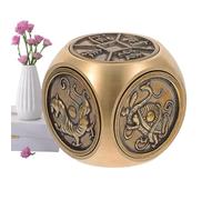 Chinos de Escritorio de Buena Suerte, decoración de la de la Suerte, Juguete Relajante hexaédrico, Exquisito Juguete Giratorio de Cobre, traidor de para Riqueza y Prosperidad