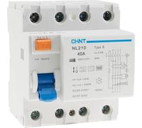 Chint 782001 Interruptor diferencial sensible a la corriente diferencial FI B/10 kA, 3 polos, 40 A, 0,03 A.