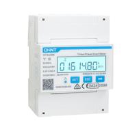 CHINT DTSU666 Contador de energía inteligente electrónico trifásico DIN35mm Contador de electricidad 5(80) A conexión directa con interfaz RS485, compatible con Modbus RTU, certificado MID