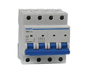 Chint Interruptores magnetotérmicos Serie NB1-63 Curva C, cód. 180420 (cuadripolar 4 módulos 4P, 400 Vac-63 A)