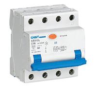 Chint NB310L-3N-C32 - Disyuntor de circuito residual con protección contra sobrecorriente, 32 A, tipo C, 30 mA, 3P+N