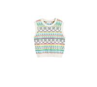 Chinti & Parker Jersey 'Miffy Fairisle' beige claro / azul cielo / verde / negro XS beige claro / azul cielo / verde / negro