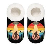 Chintiz Pantuflas para mujer, suaves, acogedoras, cálidas, para mujeres y hombres, nave espacial, de felpa mullida, antideslizantes, con espalda cerrada, zapatos de casa para invierno, dormitorio