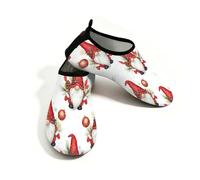 Chintiz Zapatos de agua para mujeres y hombres, bonitos gnomos de Navidad, antideslizantes, de secado rápido, suaves, para verano, playa, piscina, surf, yoga, ejercicio, Lindo gnomo de Navidad, 36/37