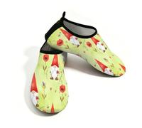 Chintiz Zapatos de agua para mujeres y hombres, diseño de gnomo de amapola, antideslizantes, de secado rápido, suaves, para verano, playa, piscina, surf, yoga, ejercicio, Gnomo de flor de amapola, 36