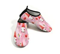 Chintiz Zapatos de agua para mujeres y hombres, diseño de gnomo de flores de amapola de primavera, antideslizantes, de secado rápido, suaves, para verano, playa, piscina, surf, yoga, ejercicio, Gnomo