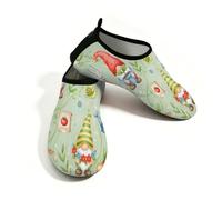 Chintiz Zapatos de agua para mujeres y hombres, diseño de gnomo de primavera, antideslizantes, de secado rápido, suaves, para verano, playa, piscina, surf, yoga, ejercicio, Jardín de gnomos de