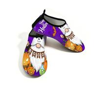 Chintiz Zapatos de agua para mujeres y hombres, Feliz Halloween, lindo gnomo, antideslizantes, de secado rápido, suaves, calcetines acuáticos para verano, playa, piscina, surf, yoga, ejercicio, Feliz