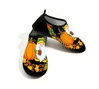 Chintiz Zapatos de agua para mujeres y hombres, gnomo de otoño, calabaza, antideslizantes, de secado rápido, suaves, para verano, playa, piscina, surf, yoga, ejercicio, Calabaza de gnomo de otoño