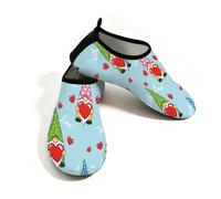 Chintiz Zapatos de agua para mujeres y hombres, gnomo del día de San Valentín, antideslizantes, de secado rápido, suaves, para verano, playa, piscina, surf, yoga, ejercicio, Gnomo de San Valentín