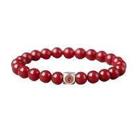 Chiorgone Pulsera de cinabrio con diseño del zodiaco de Buda, amuleto espiritual de Feng Shui para mujer, piedra natural, joyería de buena suerte., One Size, Cinabrio, Sin piedra preciosa