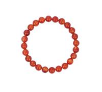 Chiorgone - Pulsera de cornalina para mujeres y hombres, pulsera elástica de cristal rojo para confianza, energía, protección y atracción amorosa, talla única, ágata, no una piedra preciosa