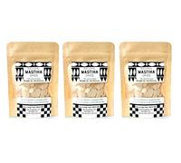 Chios Mastiha Tears Gum Greek - Paquetes de masilla 100 % natural de cultivadores de masilla 60 g (3 x 20 g, lágrimas medianas)