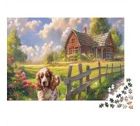 Chiot Cavalier Heureux Puzzle 1000 Pièces Pet: Jeux Éducatifs Et Défiant Pour Adultes, Cadeau Et Décoration Parfaite 70x50cm/1000pcs