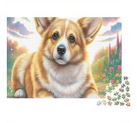 Chiot Corgi Doux Jigsaw Puzzle 1000 Pieces Puzzles Pet for Adults Cadeau D’Anniversaire Moment De Calme 70x50cm/1000pcs