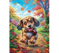 Chiot Golden Retriever Dans le Jardin Fleuri Puzzle 1000 Piezas Papel Adolescentes Mitos fantásticos Actividad Familiar Educativa Mejora Coordinación Ojo-Mano Fiestas Navideñas 1000