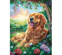 Chiot Golden Retriever dans le jardin fleuri Rompecabezas 1000 Piezas Cartón Para Niños Mayores 14 Años Mitos fantásticos Cuento De Hadas Entretenimiento Casa Terapia Relajación Ocio Doméstico Detalle