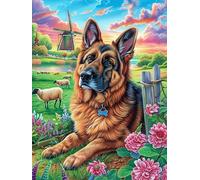 Chiot Pomeranian Dans un Panier de Fleurs Rompecabezas 300 Piezas Cartón Grueso para Adultos Mitos Animal Planta Desconectar Rutina Ejercicio Mental Relajante Decoración Dormitorio Regalo 300 PCS