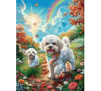 Chiot West Highland Terrier avec un petit chien Puzzle 1000 Piezas Cartón Blanco Premium Para Expertos Mitos Animal planta Vacaciones Fines Semana Reducir Estrés Hobby Y Ocio Garantía Satisfacción 100