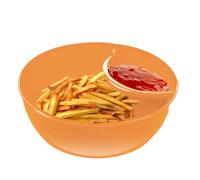 Chip and Dip Bowls - Stackable Serving Dishes with Built-In Compartments for Snacks, Appetizers, and Sauces, Perfect for Entertaining| Anti-Soggy Divided Plate with Dipping Section for Crackers Bread