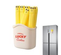 Chip Bag Clips - Magnetic Food Bag, Funny Snack Clamp | 6PCS Fridge Storage Clips For Chips Bread Coffee Vegetables, Strong Grip Kitchen Pantry Organizer For Home Apartment Office Pi