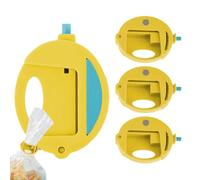 Chip Clip - Clip para sellar bolsas | Cllip para sellar alimentos en forma de fruta, 4 cierres magnéticos para pan y aperitivos, soportes para almacenamiento de exprimir para refrigerador