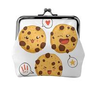 Chip Cookies - Monedero pequeño con impresión de galletas, cartera de viaje ligera para excursiones turísticas y compras, Black, Talla única, Bolsa para monedas