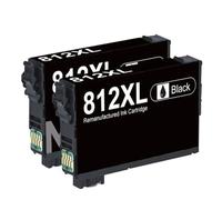 Chip de actualización de Cartuchos de Tinta remanufacturados 812XL Julio de 2024 Compatible con T812 812 XL T812XL para impresoras WF-7820 WF-7840 WF-7310 EC-C7000(812XL Ink Black)