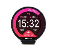 Chip De Microcontrolador - Placa De Desarrollo RP2040 Pantalla LCD Circular Interfaz De Microcontrolador Tipo C Con Aceleración Y Giroscopio, Placa MCU Procesador De Brazo De Doble Núcleo, Placa MCU C