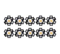 Chip LED De 10 Piezas, Alta Potencia LED Chip, 1W Fuente De Luz De Chip Integrada De Alto Rendimiento De Grano Foco LED Foco Para Bombilla Lámpara Granos Iluminación Diy(3000K)