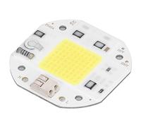 Chip LED de Cuentas de Lámpara COB de Alta Potencia para Reflector Interior, Iluminación Artesanal, 220V, Aluminio Duradero a Prueba de Golpes, 2,4x2,4 Cm (70W Blanco frío 6000K-6500K)